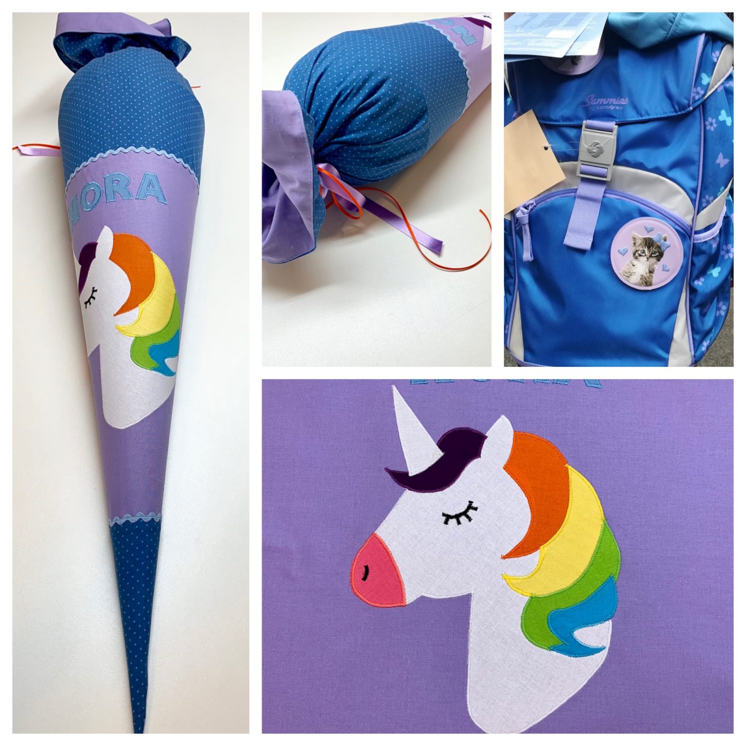 Stabile Spitze Für Schultüte – Durchsichtig, Aus Kunststoff, Passend Für Einhorn-Motive 35–100 Cm | Aufsteck-Spitze Mit Schleife