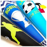 Schultüte aus Stoff Fussball, Pokal und Fußballspieler