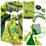 Adventskalender aus Stoff, Grüntöne