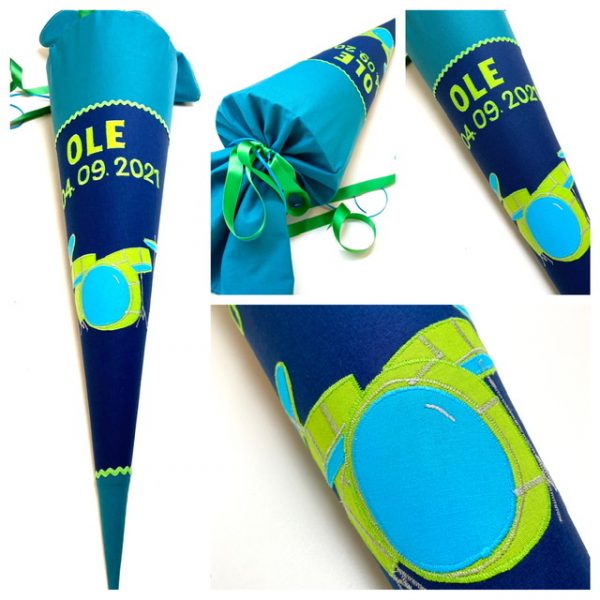 Schultüte aus Stoff Schlagzeug, Trommel