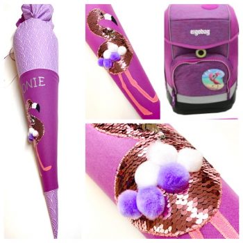 Schultüte mit Wendepailletten, Pailletten – Bild 3