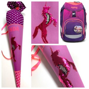 Schultüte mit Wendepailletten, Pailletten – Bild 15