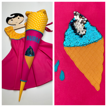 Schultüte mit Wendepailletten, Pailletten – Bild 20