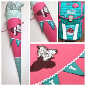 Schultüte mit Wendepailletten, Pailletten – Bild 24