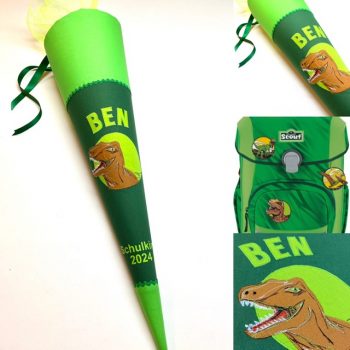 Schultüte mit TRex Dino, Passend zum Scout Dino Rex