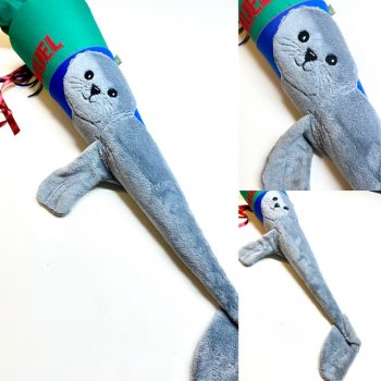 3D Schultüte mt flauschiger Robbe, Robbenbaby