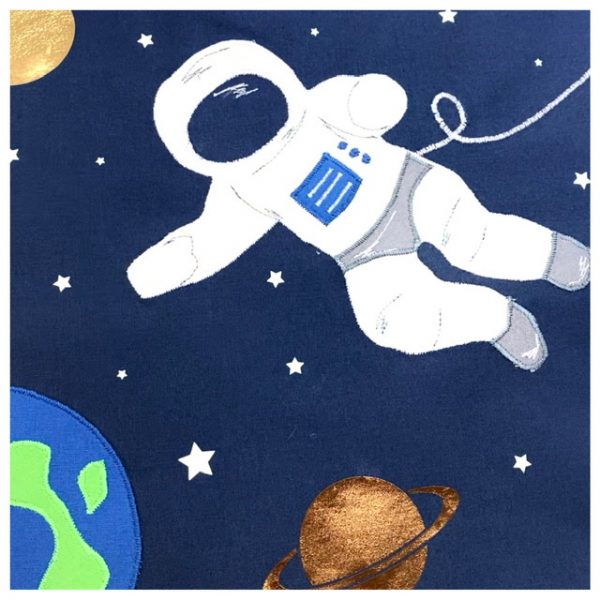 Schultüte aus Stoff mit Astronaut, Erde, Planeten Weltall