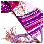 Adventskalender aus Stoff, Beerentöne