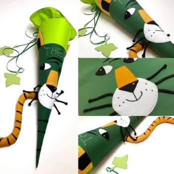 3D Schultüte aus Stoff Tiger