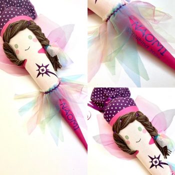 3D Schultüte Fee mit Tüllflügeln