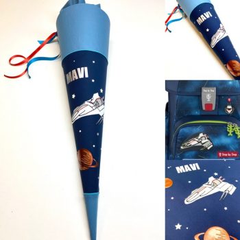 Schultüte Weltall mit Spaceshuttle und Planeten, passend zum Step by Step Starship Galactus