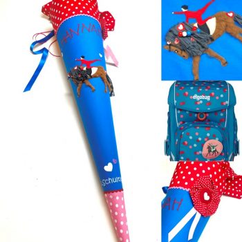 Schultüte mit Voltigierpferd passend zum Ergobag Voltibär