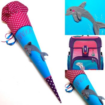 Schultüte mit Delphin, 3D Flossen, passend zum Step by Step Ocean Dolphin Lana