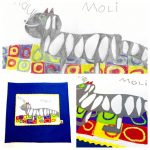 Kissen mit einer Kinderzeichnung