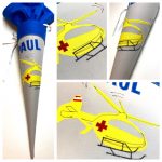 Schultüte aus Stoff Rettungshubschruaber