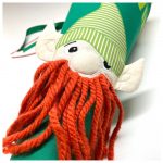 Schultüte 3D aus Stoff, kleiner frecher Kobold