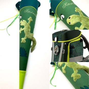 Schultüte mit 3D Gecko, passend zum School Mood Hero Air Daniel