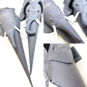 Schultüte mit 3D Elefanten