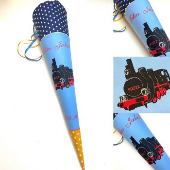 Schultüte mit Lok, Zug, Lokomotive Schiercke