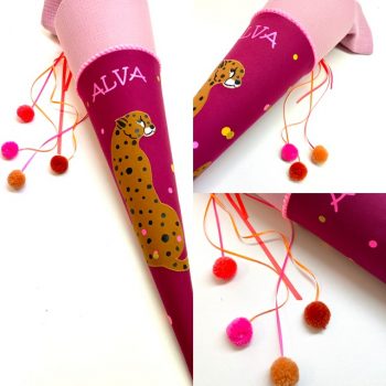 Schultütenanhänger bunte Bommel