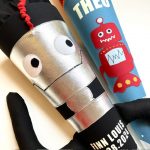 Schultüte aus Stoff mit Roboter