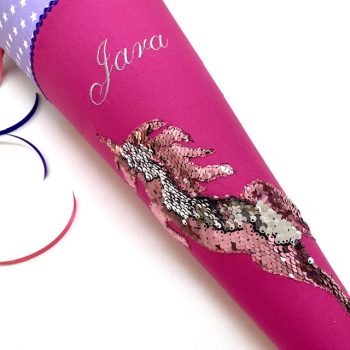 Schultüte aus Stoff mit Einhorn aus Wendepailletten445-44B8-99E8-04C83461AAB2