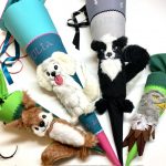 Schultüte mit Felltieren – Tiere aus Fellimitat