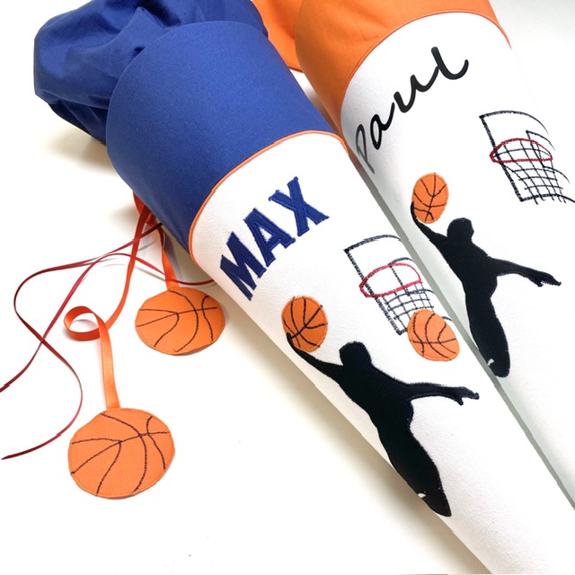 Schultüte mit Basketballspieler, Basketball, Körbe werfen