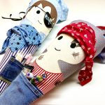 3D Schultüte Pirat mit echten Latztuch und Kopftuch, Piratenschultüte